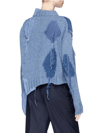 Back View - Click To Enlarge - ACNE STUDIOS - 'Ovira' fringe intarsia patch sweater