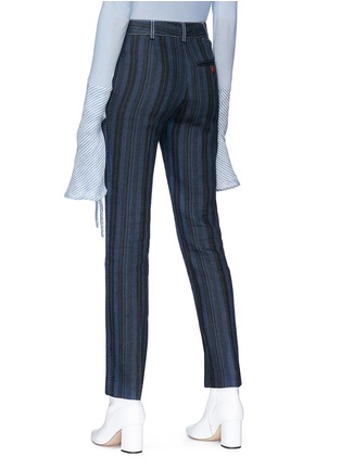 Back View - Click To Enlarge - ACNE STUDIOS - 'Teddy Rustic' stripe wool blend twill pants