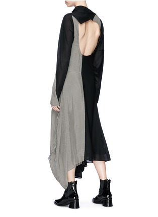 Figure View - Click To Enlarge - ACNE STUDIOS - 'Dragica' check plaid panel drape maxi dress
