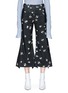 Main View - Click To Enlarge - ACNE STUDIOS - 'Tyme' floral print cropped flared corduroy pants