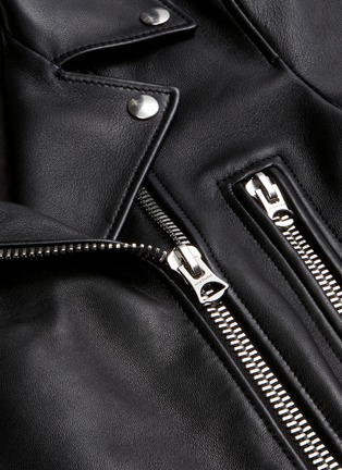  - ACNE STUDIOS - Belted leather biker jacket