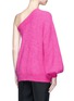 Back View - Click To Enlarge - EMILIO PUCCI - One-shoulder angora wool blend sweater