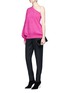 Figure View - Click To Enlarge - EMILIO PUCCI - One-shoulder angora wool blend sweater