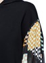 Detail View - Click To Enlarge - EMILIO PUCCI - Check print chiffon sleeve oversized hoodie