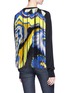 Figure View - Click To Enlarge - EMILIO PUCCI - Fringe back overlay virgin wool sweater