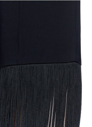 Detail View - Click To Enlarge - EMILIO PUCCI - Extended fringe cuff suiting pants