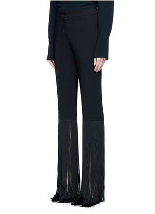 Front View - Click To Enlarge - EMILIO PUCCI - Extended fringe cuff suiting pants