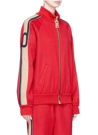 Detail View - Click To Enlarge - MARC JACOBS - Stripe cashmere track jacket