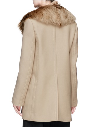 Figure View - Click To Enlarge - MARC JACOBS - Detachable lambskin fur collar twill coat