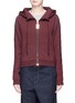 Main View - Click To Enlarge - MARC JACOBS - Logo embroidered sleeve shrunken zip hoodie