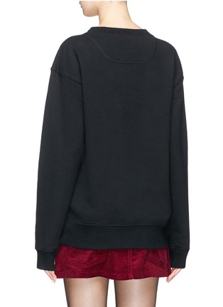Back View - Click To Enlarge - MARC JACOBS - Logo embellished oversized cotton French terry sweatshirt