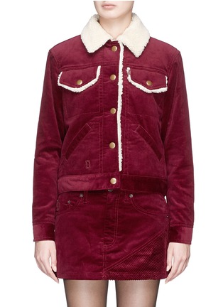 Main View - Click To Enlarge - MARC JACOBS - Faux shearling lined corduroy jacket
