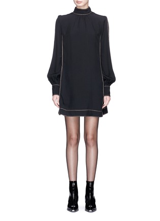 Main View - Click To Enlarge - MARC JACOBS - Contrast stitch crepe shift dress