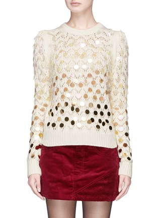 Main View - Click To Enlarge - MARC JACOBS - Paillette embellished wool- cashmere sweater