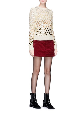 Figure View - Click To Enlarge - MARC JACOBS - Paillette embellished wool- cashmere sweater