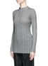 Front View - Click To Enlarge - PROENZA SCHOULER - Metallic accent rib knit sweater
