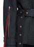Detail View - Click To Enlarge - PROENZA SCHOULER - Logo zip pull lapel overlay suiting jacket