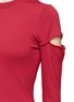 Detail View - Click To Enlarge - PROENZA SCHOULER - Cutout sleeve asymmetric Merino wool blend sweater