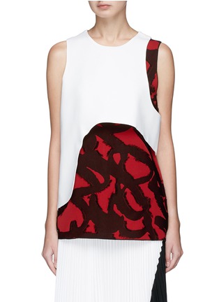 Main View - Click To Enlarge - PROENZA SCHOULER - Tank overlay graphic fil coupé top