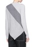 Back View - Click To Enlarge - PROENZA SCHOULER - Asymmetric colourblock stripe wool-cashmere sweater