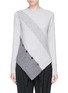 Main View - Click To Enlarge - PROENZA SCHOULER - Asymmetric colourblock stripe wool-cashmere sweater