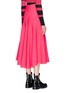 Back View - Click To Enlarge - PROENZA SCHOULER - Squiggle hem flared knit skirt