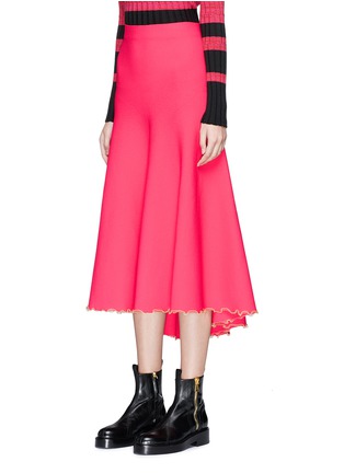 Front View - Click To Enlarge - PROENZA SCHOULER - Squiggle hem flared knit skirt