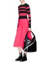 Figure View - Click To Enlarge - PROENZA SCHOULER - Squiggle hem flared knit skirt