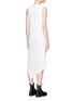 Back View - Click To Enlarge - PROENZA SCHOULER - Asymmetric mixed knit patchwork dress