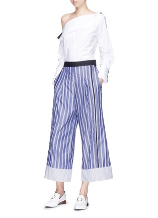 Figure View - Click To Enlarge - PROENZA SCHOULER - Stripe culottes