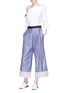 Figure View - Click To Enlarge - PROENZA SCHOULER - Stripe culottes