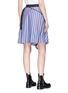 Back View - Click To Enlarge - PROENZA SCHOULER - Asymmetric ruffle stripe skirt