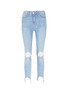 Main View - Click To Enlarge - L'AGENCE - 'High Line' distressed cropped skinny jeans