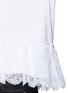 Detail View - Click To Enlarge - STELLA MCCARTNEY - Lace peplum hem long sleeve T-shirt