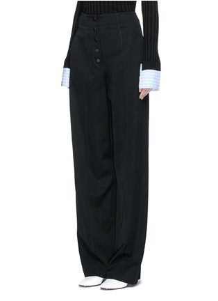 Front View - Click To Enlarge - STELLA MCCARTNEY - High waist wool suiting pants
