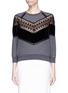 Main View - Click To Enlarge - STELLA MCCARTNEY - Guipure lace and velvet panel sweatshirt