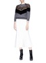 Figure View - Click To Enlarge - STELLA MCCARTNEY - Guipure lace and velvet panel sweatshirt