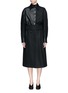 Main View - Click To Enlarge - STELLA MCCARTNEY - Alter nappa leather panel wool long coat