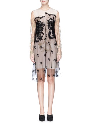 Main View - Click To Enlarge - STELLA MCCARTNEY - Beaded floral embroidered tulle dress