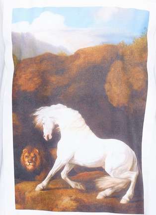 Detail View - Click To Enlarge - STELLA MCCARTNEY - 'Stubbs' horse painting print patch T-shirt