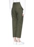 Back View - Click To Enlarge - STELLA MCCARTNEY - Faux suede insert cropped cargo pants