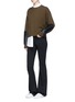 Figure View - Click To Enlarge - STELLA MCCARTNEY - Faux leather patch wool rib knit sweater