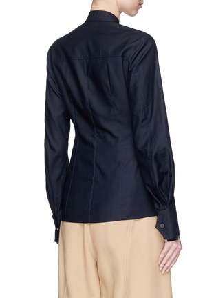 Back View - Click To Enlarge - STELLA MCCARTNEY - Snap button fitted poplin shirt