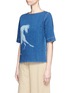Front View - Click To Enlarge - STELLA MCCARTNEY - 'Stubbs' horse painting fade denim top