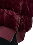 Detail View - Click To Enlarge - STELLA MCCARTNEY - Detachable hood oversized quilted velvet puffer jacket