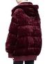 Back View - Click To Enlarge - STELLA MCCARTNEY - Detachable hood oversized quilted velvet puffer jacket