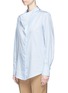 Front View - Click To Enlarge - STELLA MCCARTNEY - 'Damiane' asymmetric cowl neck poplin shirt