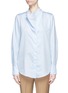 Main View - Click To Enlarge - STELLA MCCARTNEY - 'Damiane' asymmetric cowl neck poplin shirt