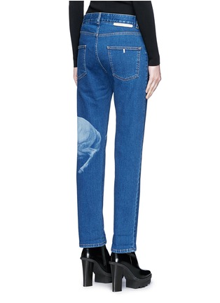 Back View - Click To Enlarge - STELLA MCCARTNEY - 'Stubbs' horse painting fade skinny jeans