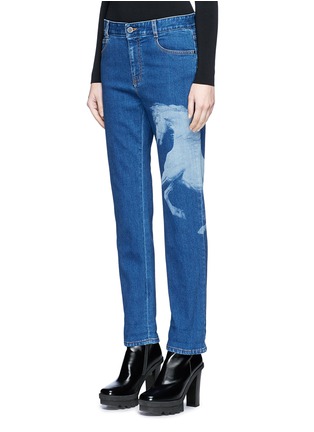 Front View - Click To Enlarge - STELLA MCCARTNEY - 'Stubbs' horse painting fade skinny jeans